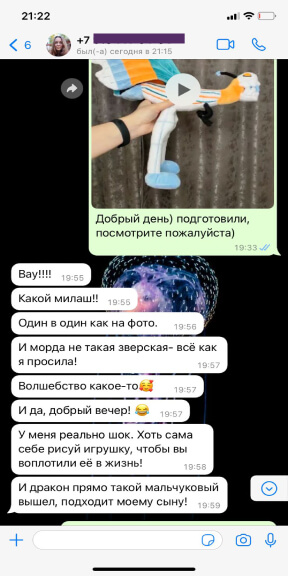 Отзыв о сшитой игрушки для мамы по старому рисунку из детства